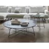Two versions of the Mr.Zheng coffee table by Lema