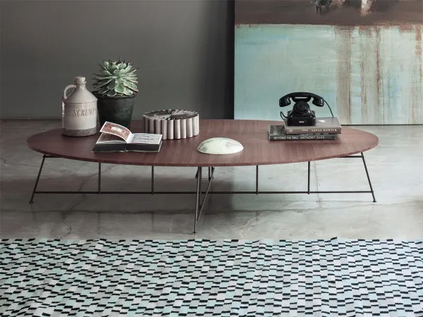 Versión de la mesa de centro Mr. Zheng con tapa redonda