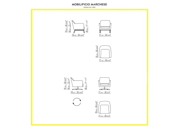 Luce 扶手椅 Flexform