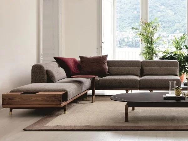 Il divano Argo di Porada in una composizione angolare