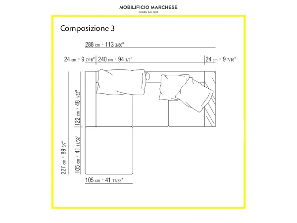 Aménagement personnalisé d'un canapé Lightpiece de Flexform