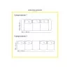 Composizione layout divano Asolo Flexform scheda tecnica
