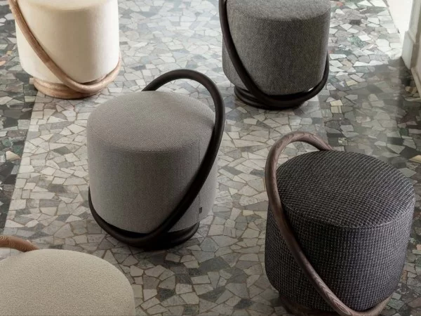 Details of the Smile pouf by Porada